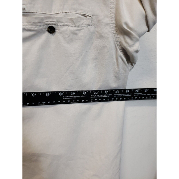 Columbia River Lodge Button Front Fish Shirt Beige Mens Size XL Cotton - Picture 6 of 6